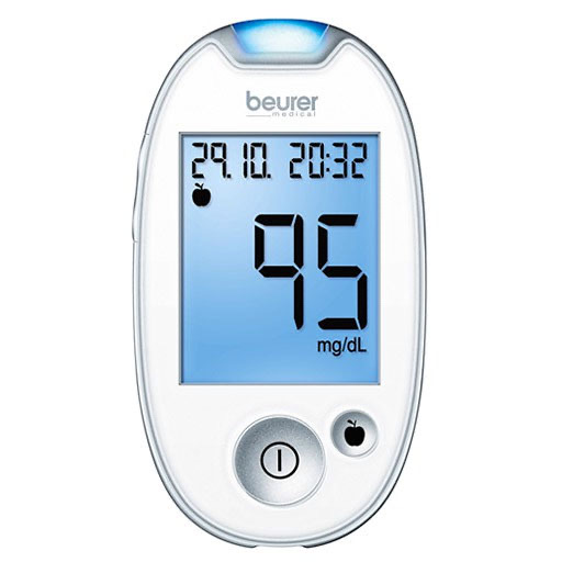BEURER GL44 Blutzuckermessgerät mg/dl weiß