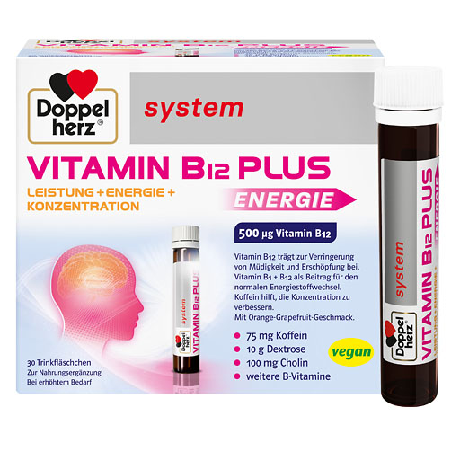 DOPPELHERZ Vitamin B12 Plus system Trinkampullen