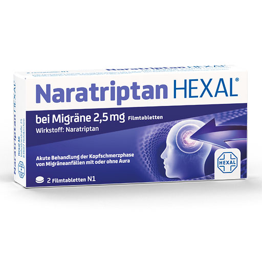 NARATRIPTAN HEXAL bei Migräne 2,5 mg Filmtabletten