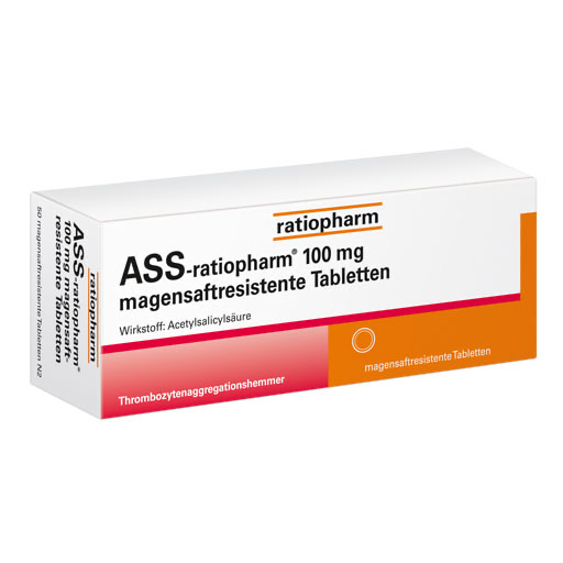 ASS-ratiopharm 100 mg magensaftres.Tabletten