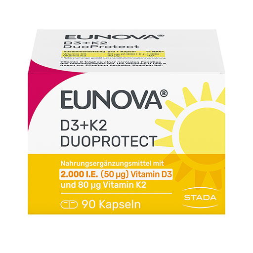 EUNOVA DuoProtect D3+K2 2000 I.E./80 μg Kapseln