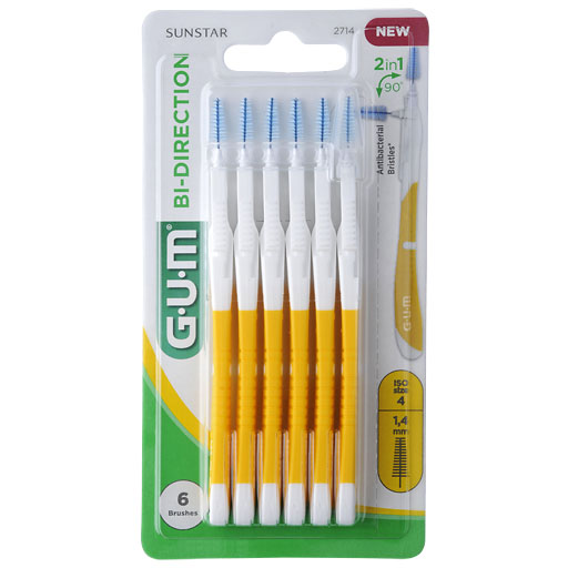 GUM BI-DIRECTION Interdentalb.1,4 mm gelb