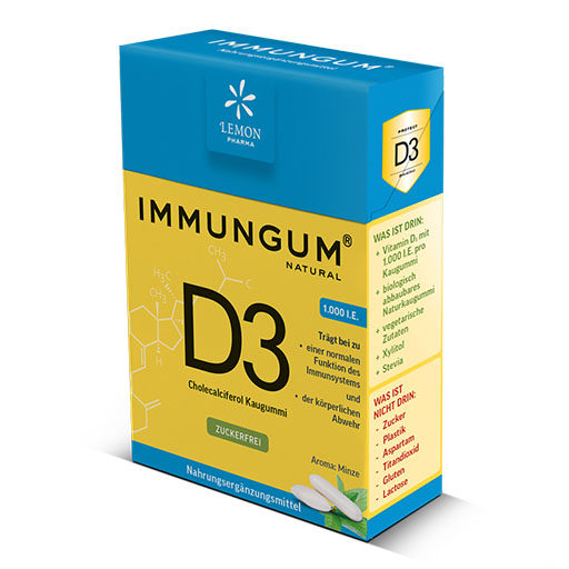 VITAMIN D3 IMMUNGUM Kaugummi