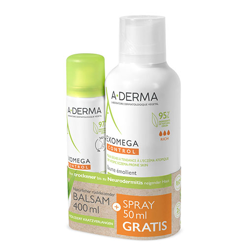 A-DERMA EXOMEGA CONTROL Balsam+Spray Promo-Kit